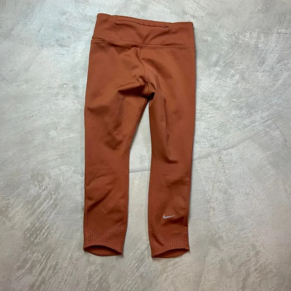 Nike Women's Orange and Brown Leggings